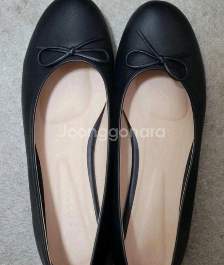 발레리나 리본 플랫 블랙 260--1