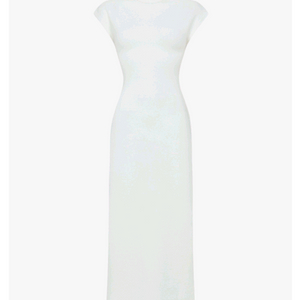 더마농) 24로즐리 캡소매 기모골지 니트지 롱원피스-아이보리