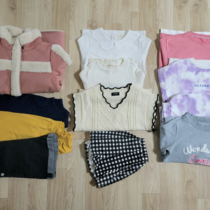 여아140~150일괄11장.무스탕코트.셀덴조끼.크록스원피스.컬리수셋업 등.여아겨울가을옷.상태좋아요~