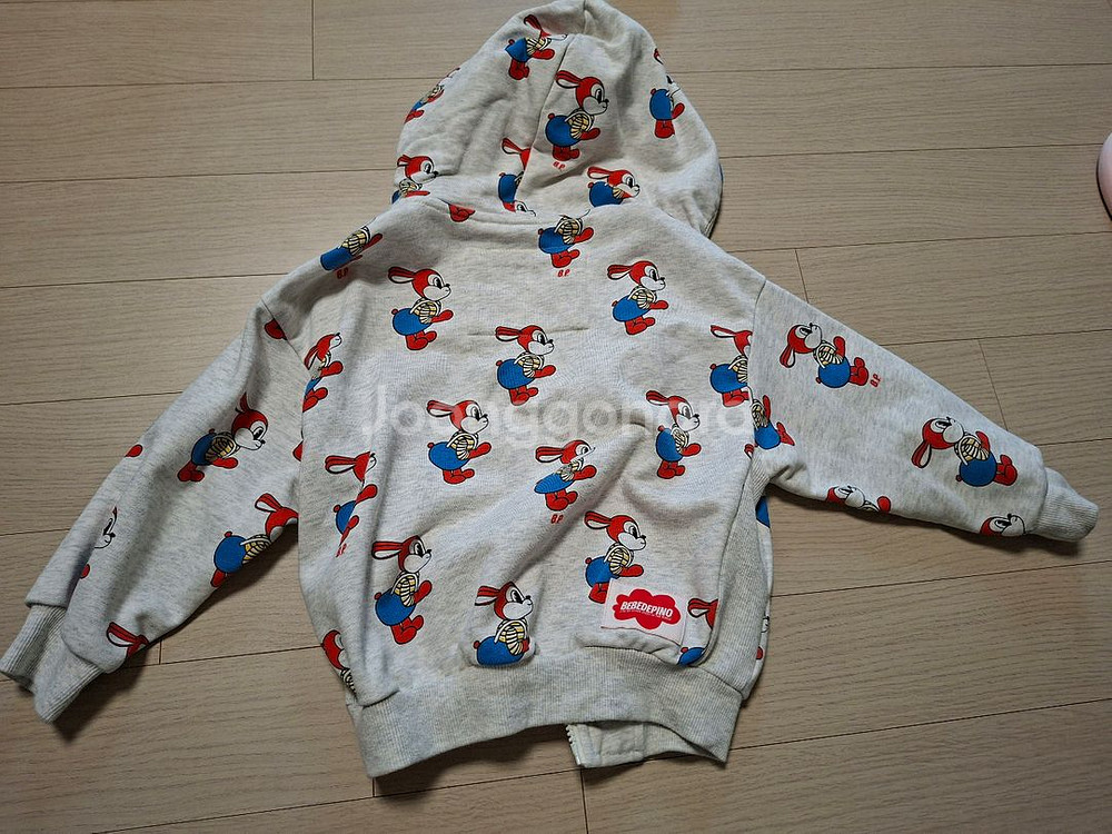 베베드피노 110사이즈 토끼후드집업--1