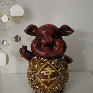 인테리어용 수공예 돼지 저금통