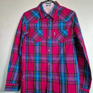 리바이스 체크 셔츠 핑크 블루 새상품