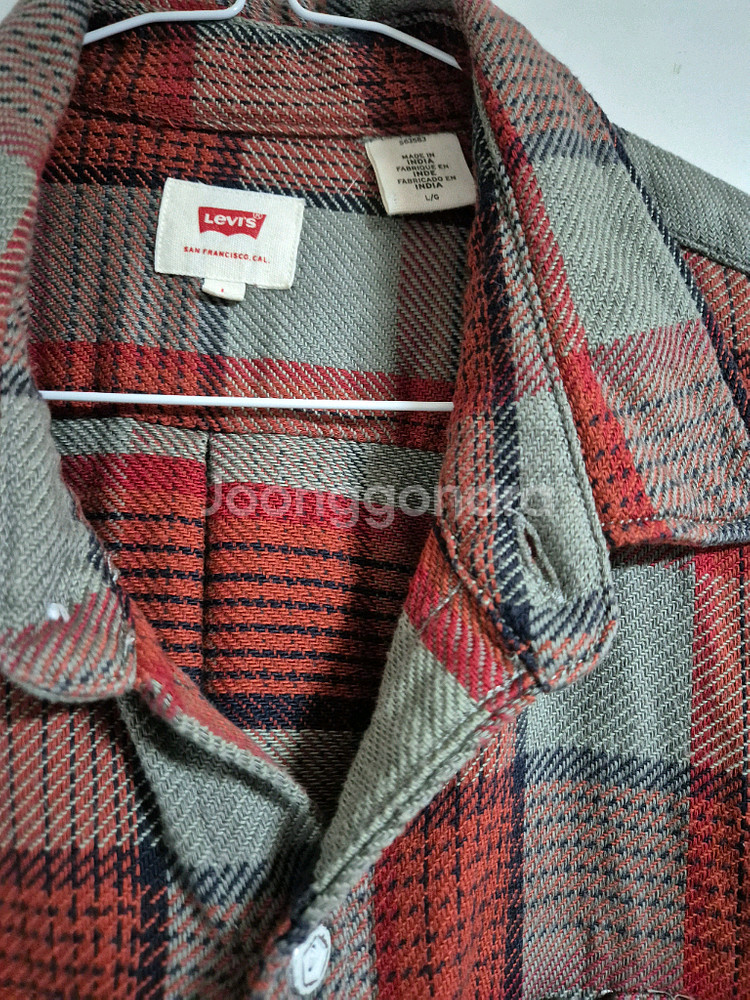 Levis 리바이스 체크 셔츠 L빈티지룩 그런지룩--1