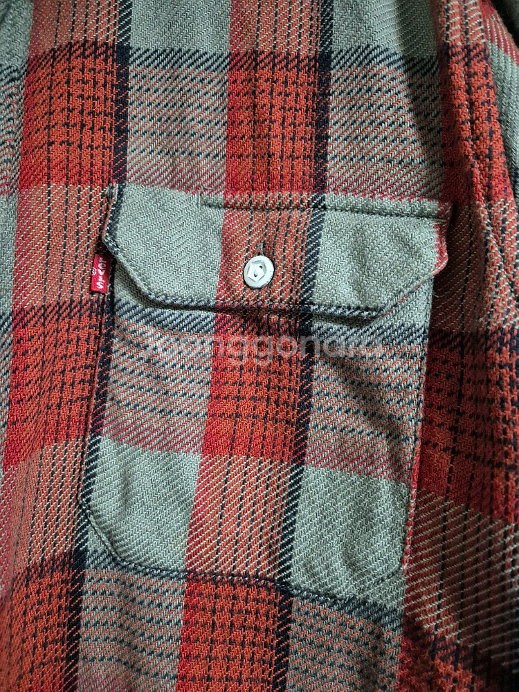 Levis 리바이스 체크 셔츠 L빈티지룩 그런지룩--2