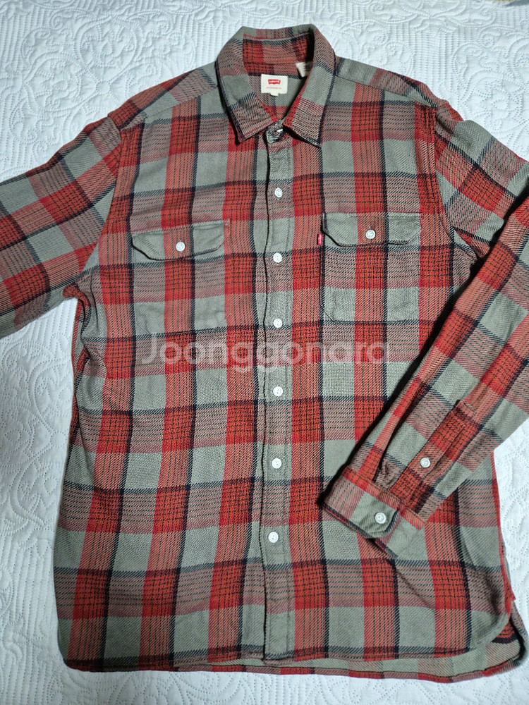 Levis 리바이스 체크 셔츠 L빈티지룩 그런지룩--0