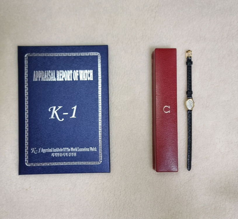 오메가 제네브 빈티지 오벌 실버 다이얼 수동 여성시계 이미지