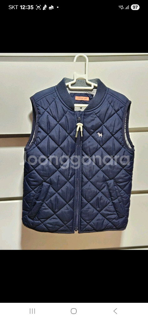 #블루독키즈 & 키즈덤 양면패딩 조끼 2개 130 거의새상품--1