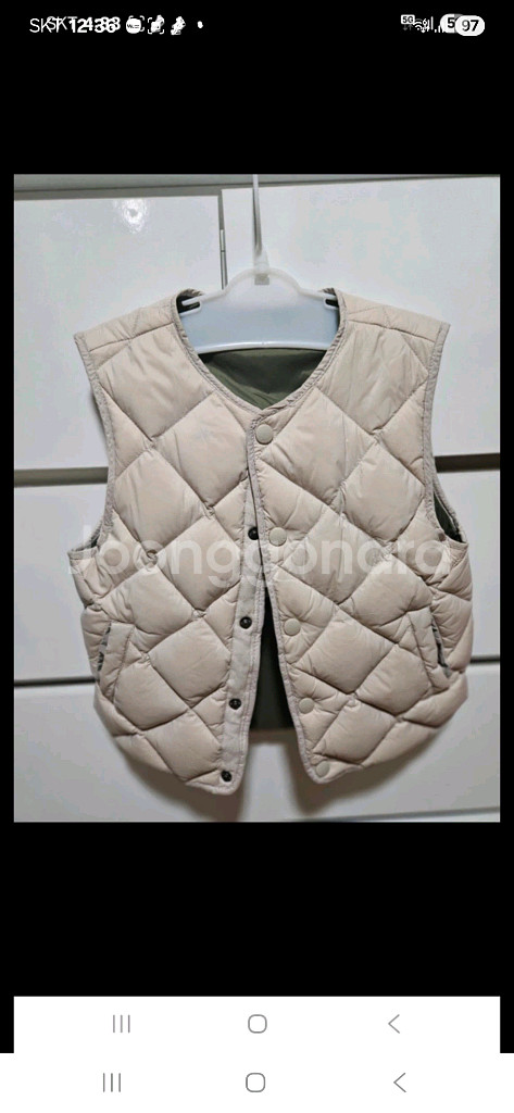 #블루독키즈 & 키즈덤 양면패딩 조끼 2개 130 거의새상품--3