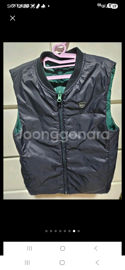 #블루독키즈 & 키즈덤 양면패딩 조끼 2개 130 거의새상품--8