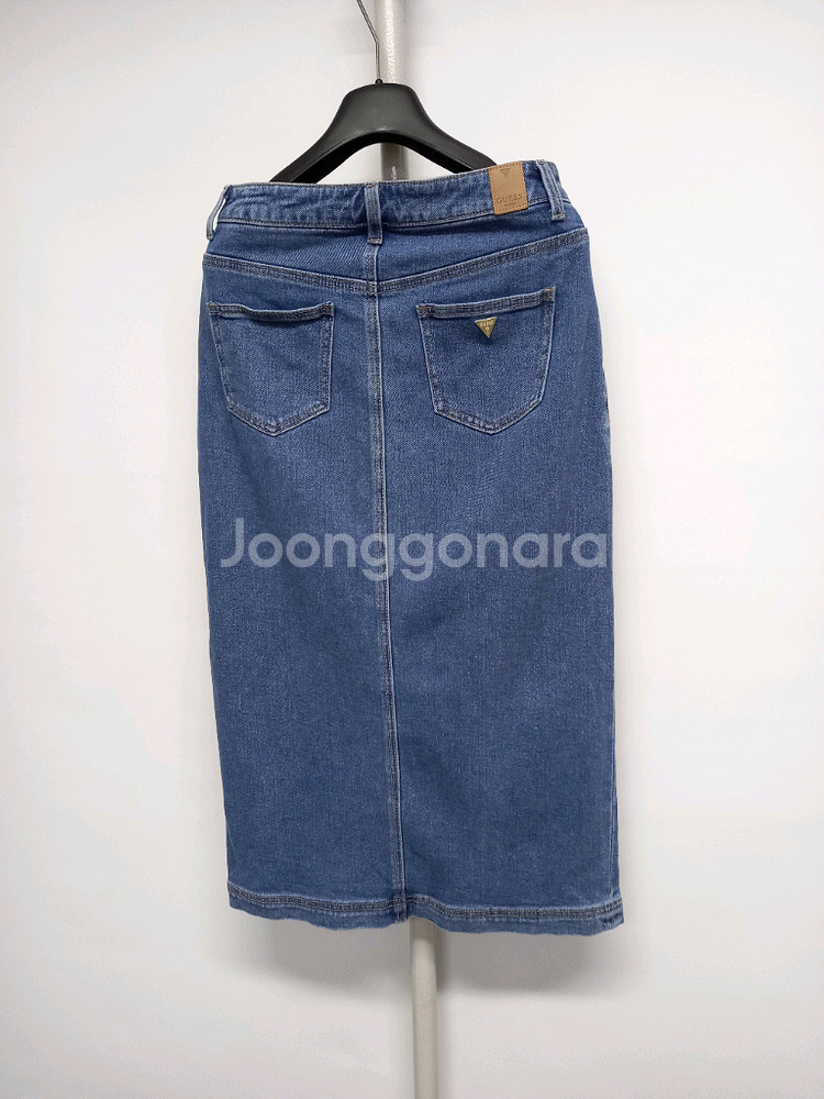게스 생지 중청 데님 롱 스커트 44--4