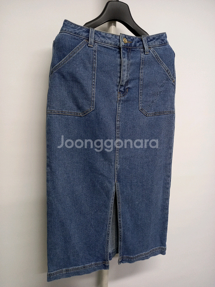 게스 생지 중청 데님 롱 스커트 44--3