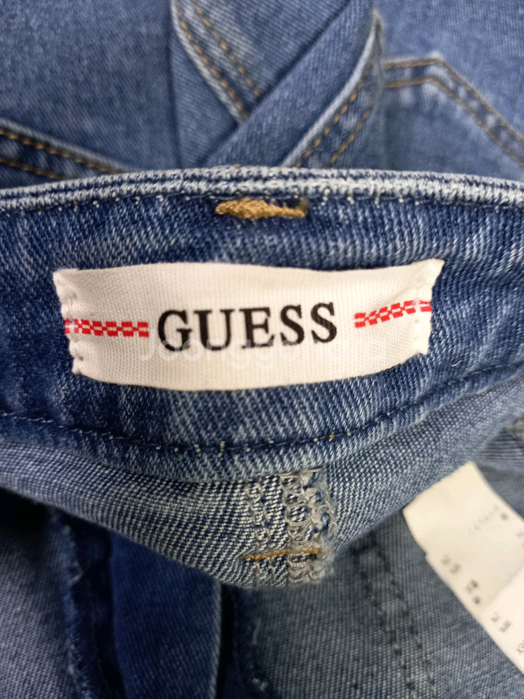 게스 생지 중청 데님 롱 스커트 44--6