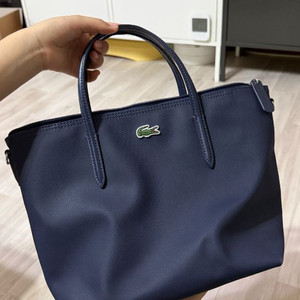라코스테 네이비 토트백