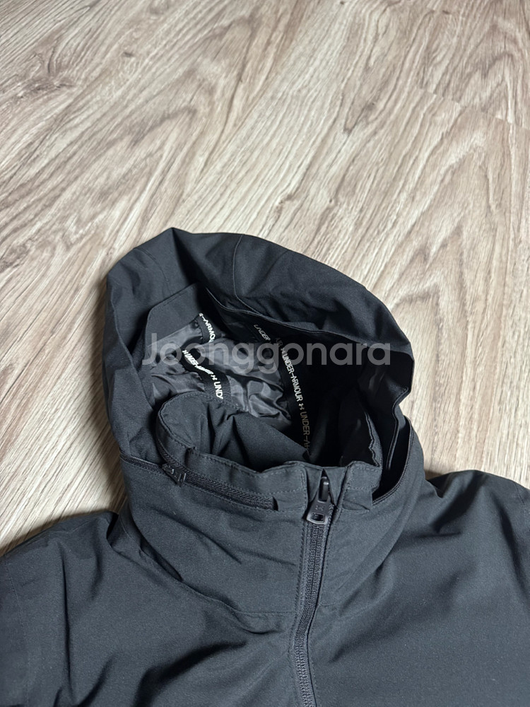 언더아머 덕다운 숏패딩 블랙 택포--2