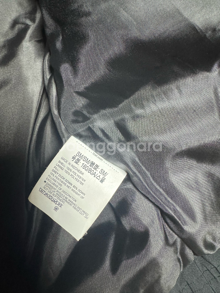 언더아머 덕다운 숏패딩 블랙 택포--7