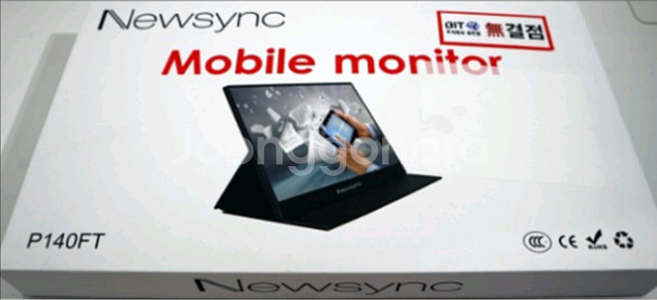 [미개봉 제품] 비트엠 Newsync P140FT 14인치 포터블 휴대용 모니터 멀티뷰 HDR 무결점 서브 모니터--0