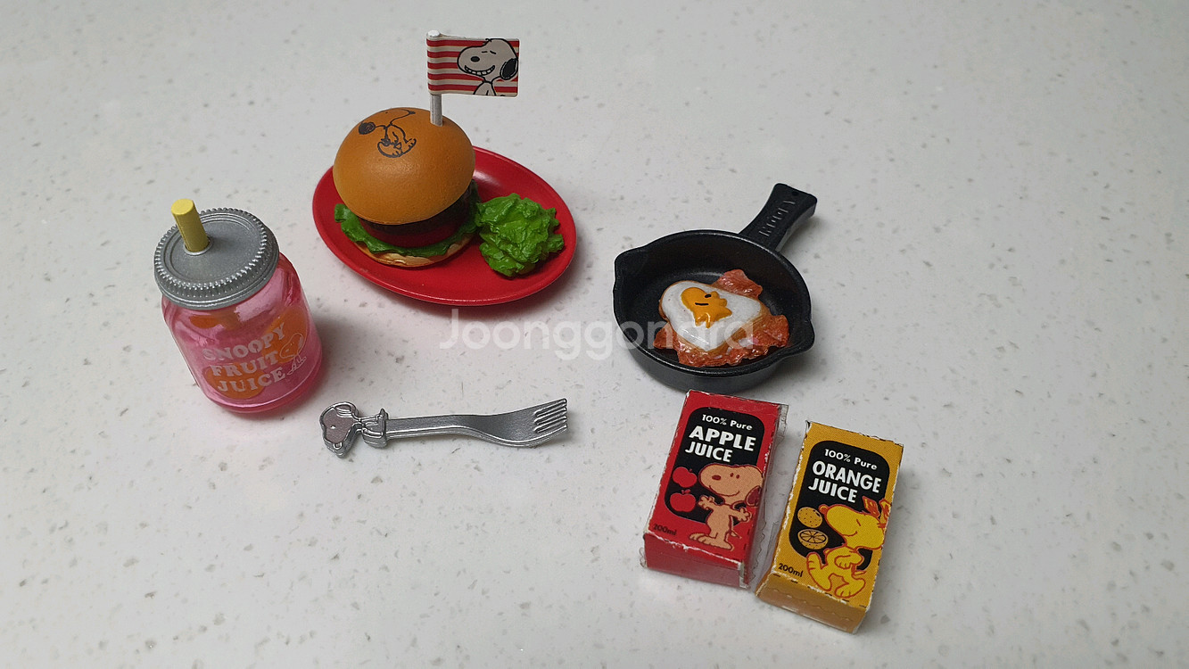 리멘트 식완 빈티지 스누피 카페 미니어쳐 피규어 단품--5