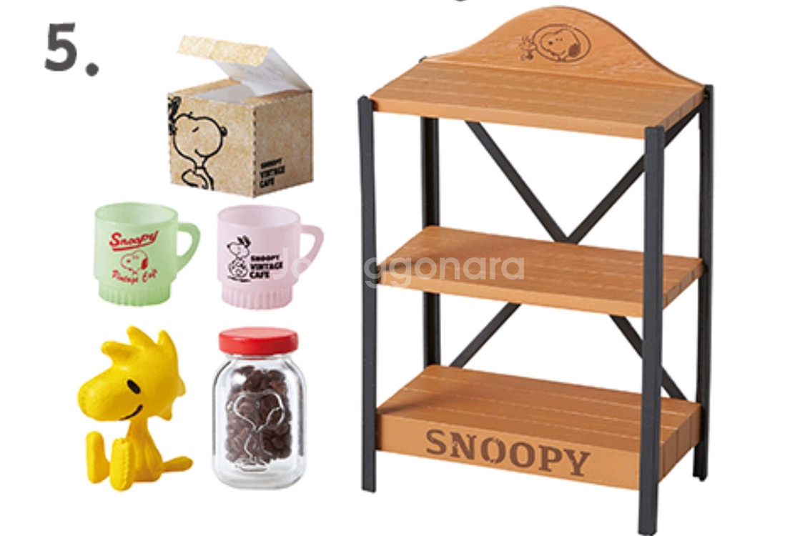 리멘트 식완 빈티지 스누피 카페 미니어쳐 피규어 단품--3