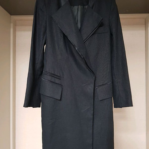 오브제 실크배색 린넨롱자켓