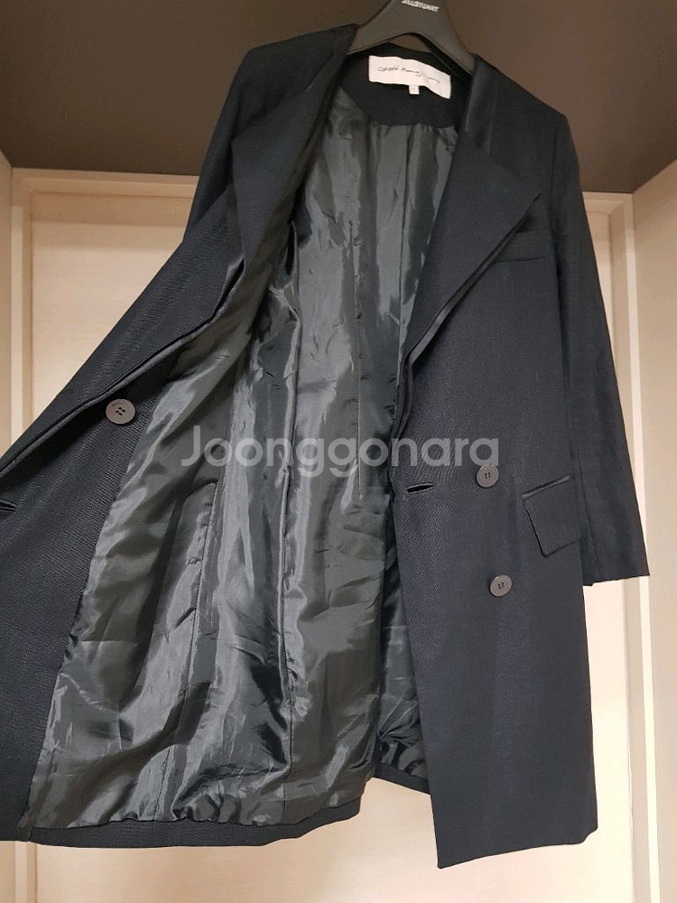 오브제 실크배색 린넨롱자켓--4