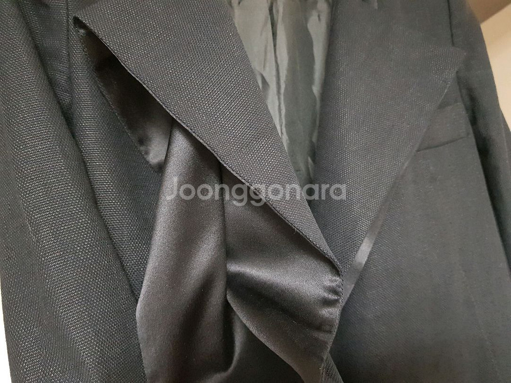 오브제 실크배색 린넨롱자켓--5