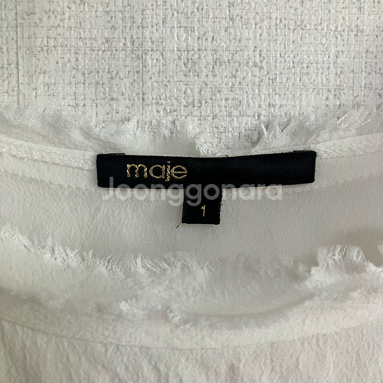 maje 마쥬 화이트 비스코스 원피스--4