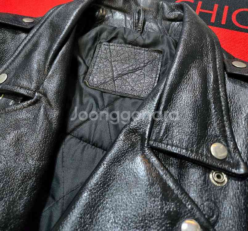 MR 바이커 소가죽 패딩 라이더 자켓--1
