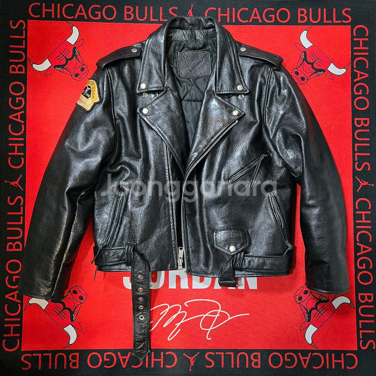 MR 바이커 소가죽 패딩 라이더 자켓--0