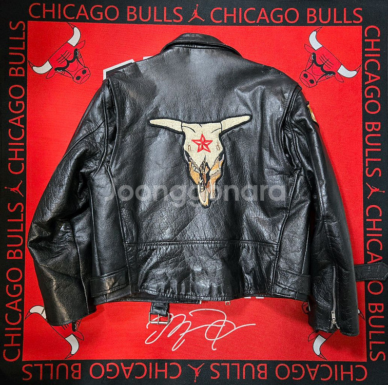 MR 바이커 소가죽 패딩 라이더 자켓--3