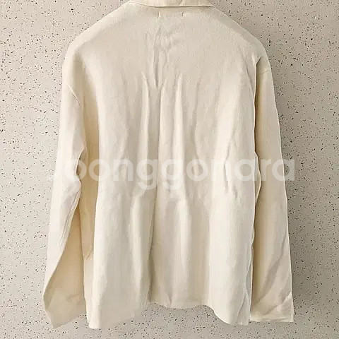 M) 자라 23FW 니트 폴로 셔츠 아이보리 비스코스 5536 303--3