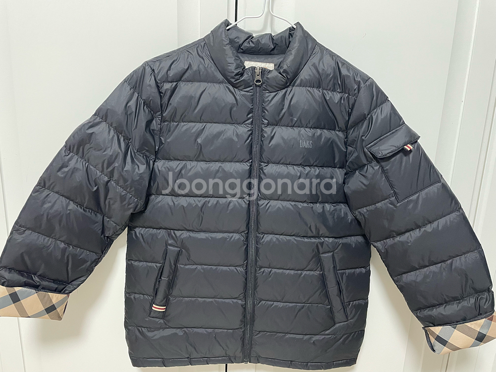 닥스 키즈 블랙 경량 패딩--0