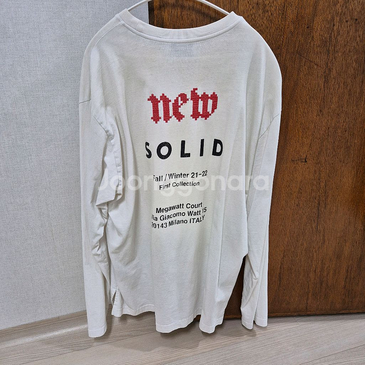 솔리드 옴므 롱슬리브 긴팔 티셔츠 우영미 송지오옴므 타임 시스템옴므--1