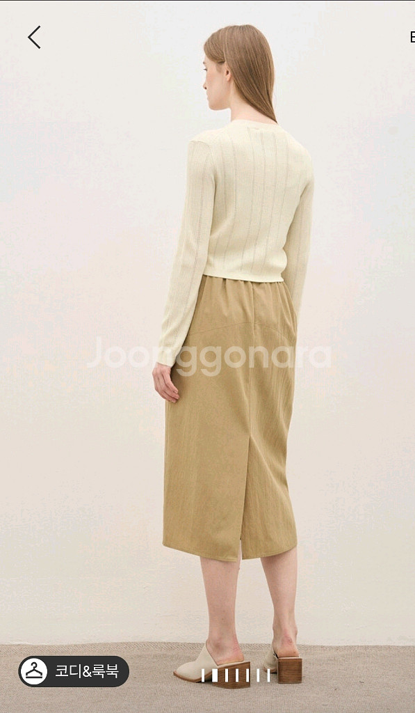 한섬 더캐시미어 실크 블렌드 아일릿 니트 가디건--2