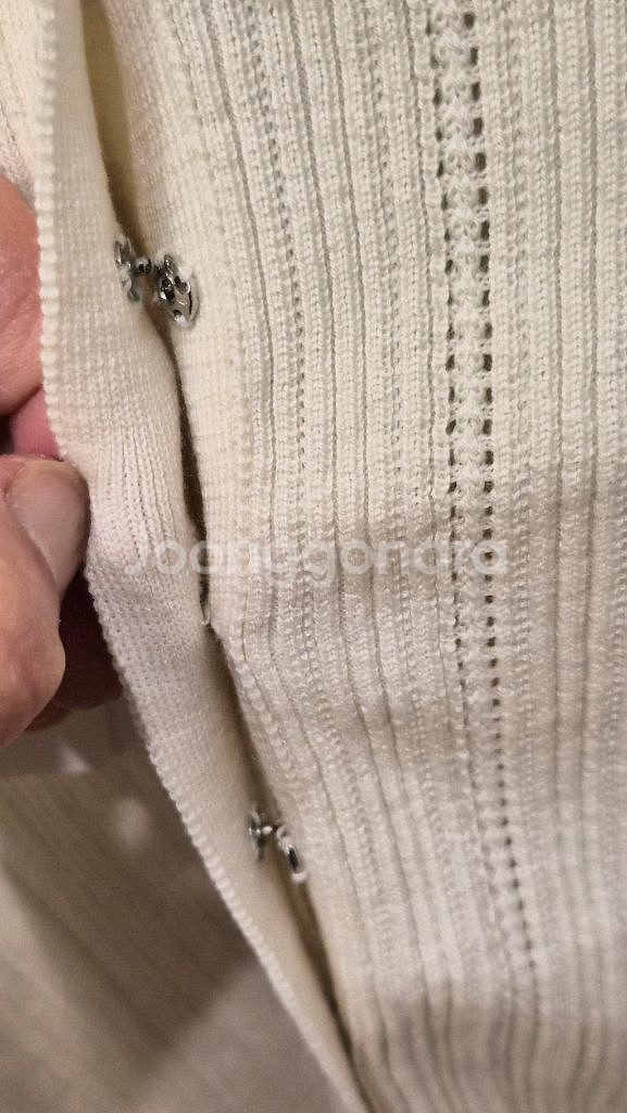 한섬 더캐시미어 실크 블렌드 아일릿 니트 가디건--8