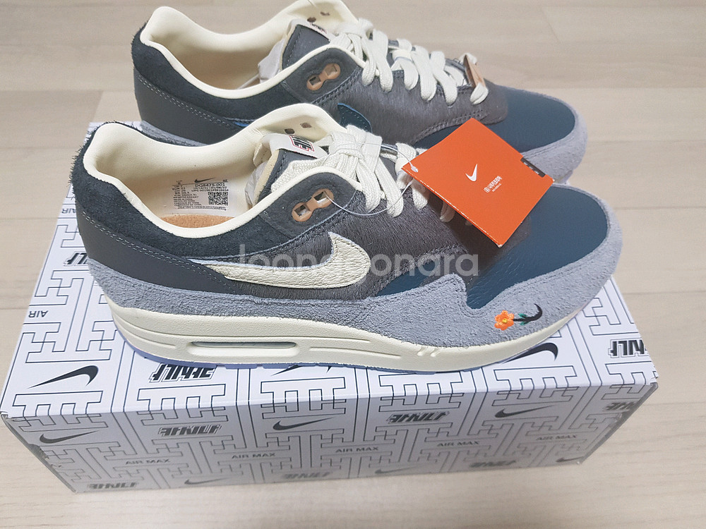 [260] 나이키 x 카시나 에어맥스1 원앙 파티클 그레이 나코탭 정품 새상품--3
