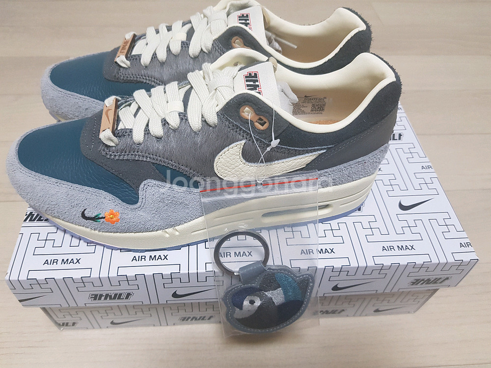 [260] 나이키 x 카시나 에어맥스1 원앙 파티클 그레이 나코탭 정품 새상품--2