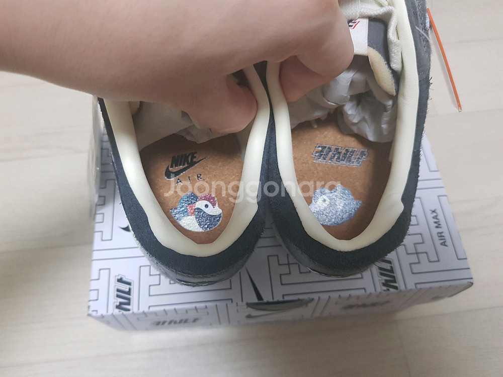 [260] 나이키 x 카시나 에어맥스1 원앙 파티클 그레이 나코탭 정품 새상품--5