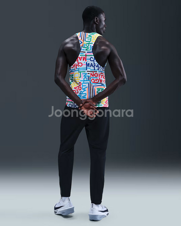 나이키 에어로스위프트 드라이 핏 시카고 마라톤 러닝 싱글렛 민소매 탱크탑--6