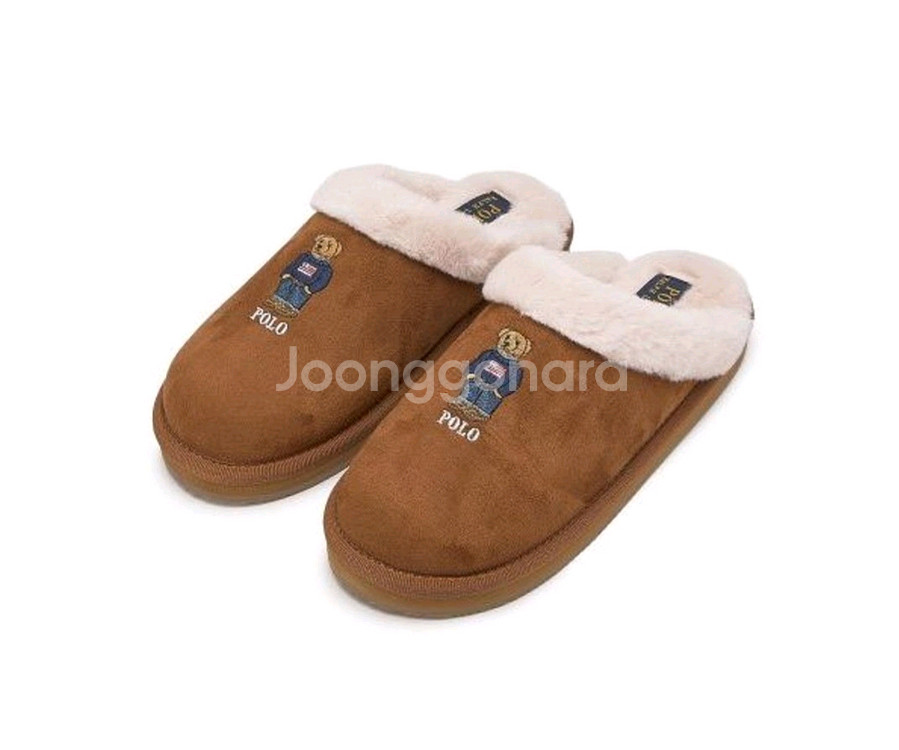 [250] 폴로 랄프로렌 폴로 베어 스커프 슬리퍼 브리운 정품--0