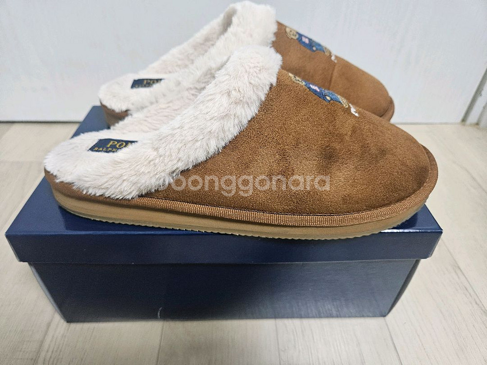 [250] 폴로 랄프로렌 폴로 베어 스커프 슬리퍼 브리운 정품--2