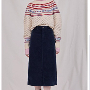 헤이트 네이비 골덴롱스커트