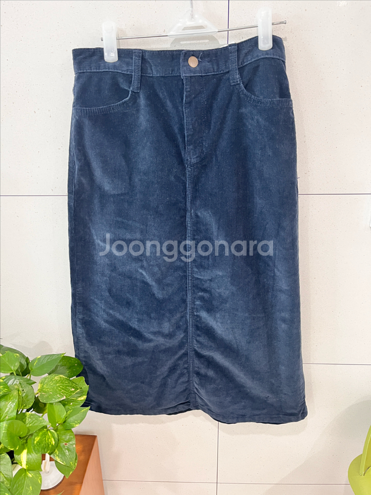 헤이트 네이비 골덴롱스커트--2