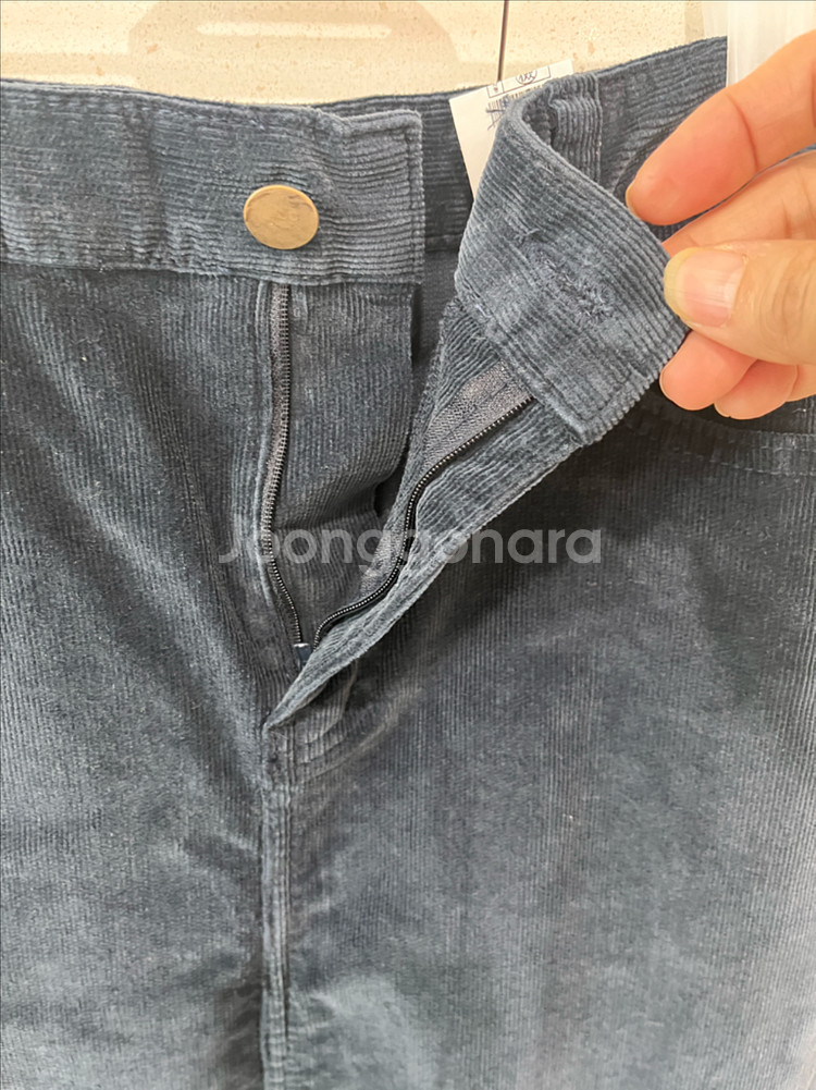 헤이트 네이비 골덴롱스커트--3