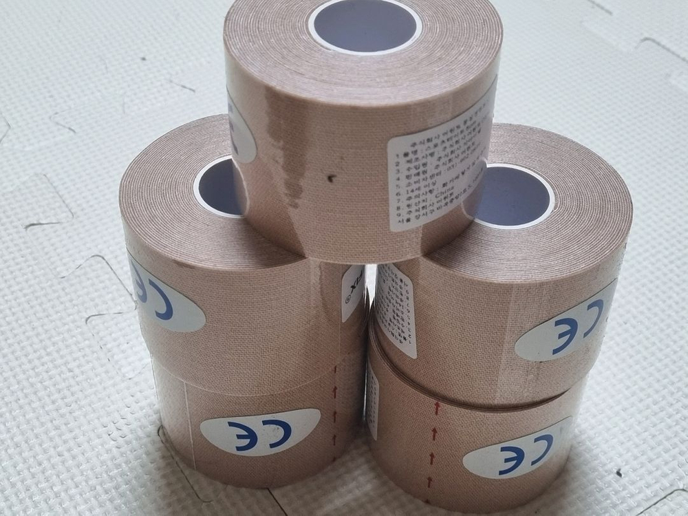 [새제품] 스포츠 테이핑 5롤 / 케네시올로지 근육 테이프 발목 손목--1