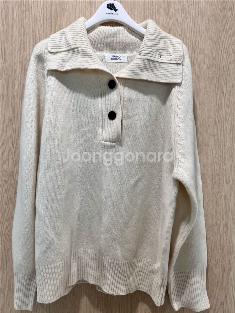 스튜디오톰보이 폴로넥 &카라 니트 스웨터--1