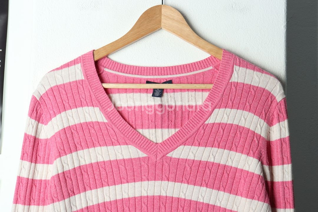 W(XL-2XL) 타미힐피거 니트 빅사이즈 케이블--2