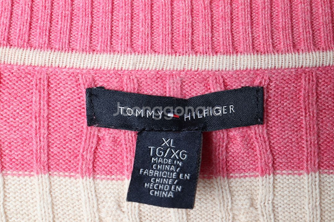 W(XL-2XL) 타미힐피거 니트 빅사이즈 케이블--5