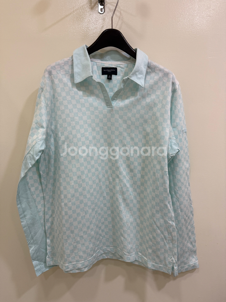 버버리 골프 체크 티셔츠 정품--0