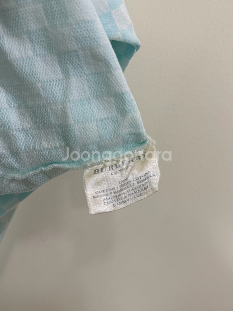 버버리 골프 체크 티셔츠 정품--5