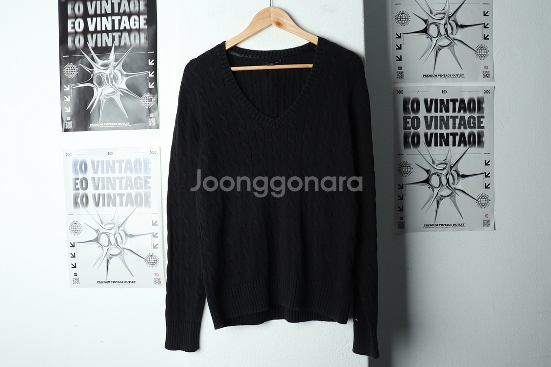 W(XL-2XL) 타미힐피거 니트 빅사이즈 케이블--1